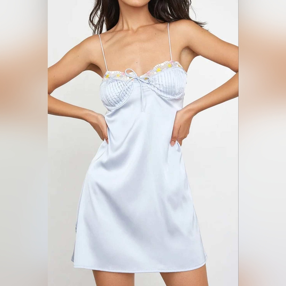 J.ing‎ Emmylou Light Blue Halter Mini Dress